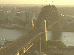 Sydney Harbour Bridge at Dawn News Clip