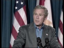 Bush on Iraq,9-11,Mideast, at briefing with Mubarak News Clip
