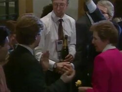 John Major Arriving At Party Headquarters News Clip