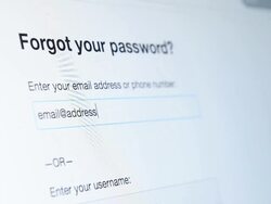 Forgot password screen on Website Stock Footage