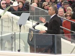 Barack Obama Sworn Into Office for Second Term Stock Footage