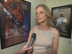 INTERVIEW: Helen Hunt on the Broad Stage production of 'Our Town' at the The Broad Stage And Helen Hunt Announce Davis Cromer's Production Of Thornton Wilder's 'Our Town' at Santa Monica CA. (Footage by WireImage Video/GettyImages) Stock Footage