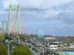Angus MacDonald Bridge Stock Footage