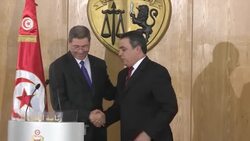 Tunisia - Vigil for captive Japanese journalist / Hundreds pay tribute to Japanese hostages killed by IS / Jordan's King visits family of pilot killed by IS group / Iraqi troops clash with IS in Tikrit / DoD video of coalition airstrikes against IS / Kurdish Peshmerga troops launch offensive against IS News Clip