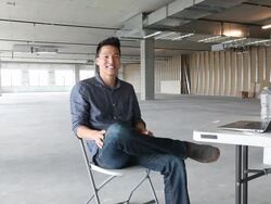 Start up business in raw space Stock Footage