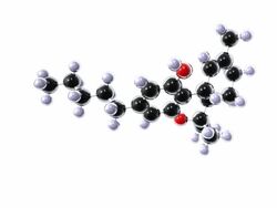 THC molecule from marijuana Stock Footage