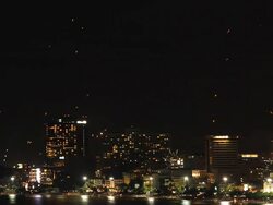 Dark Night Flying Balloon Stock Footage