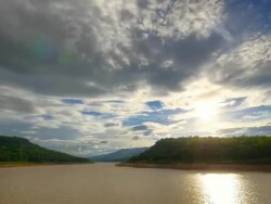 Sunset and clouds motion Stock Footage