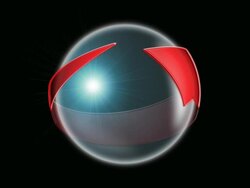 Glass Orb Arrow Red Stock Footage