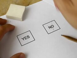 Voting Indecision Yes and No Stock Footage
