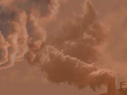 Vapor from a chemical plant Stock Footage