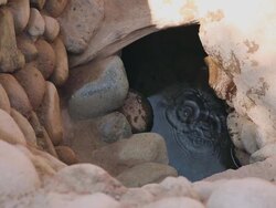 CU HA Shot over Puquios, an old system of aqueducts / South Of Peru, Nazca, Peru Stock Footage