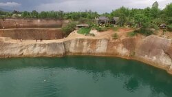 Aerial view of grand canyon Chiangmai Thailand Stock Footage