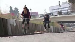 CLEAN : Santiagos Mapocho River opens its banks to cyclists News Clip