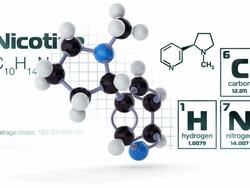 Molecule of Nicotine Stock Footage