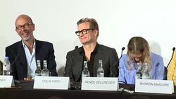 INTERVIEW - Eric Fellner on Bridget Jones's menopause and the Ovaltine years at 'Bridget Jones's Baby' - Press Conference Stock Footage