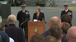 Theresa May Speech RE: HMS Queen Elizabeth Warship News Clip