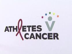 ATMOSPHERE: 3rd Annual Athletes Vs. Cancer Celebrity Golf Tournament And Gala - Post Party signage(Footage by WireImage Video/Getty Images Entertainment Video) Stock Footage