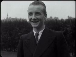 Prince Farouk - Detremeau and Borotra - Prince Stahremburg - Baden Powell. News Clip