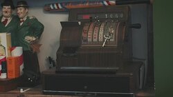 Barbershop interior Stock Footage