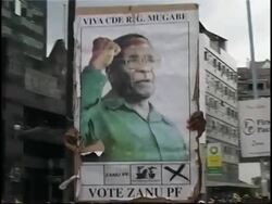 Thousands of Mugabe supporters gather in rally News Clip