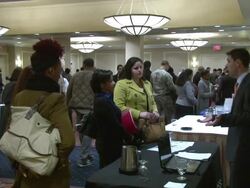 Job Fair New York City Stock Footage