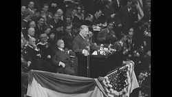 In a 1936 campaign speech, Franklin Roosevelt speaks against White House back-room dealings News Clip