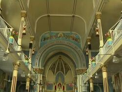 Tilt down interior mount mary church mumbai maharashtra Stock Footage