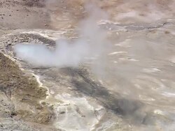 WS AERIAL ZO View of Bubbling Pool / Wyoming, United States Stock Footage