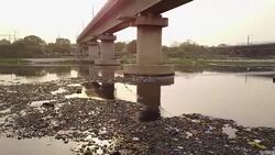 CLEAN : Stockshots of India's Yamuna river News Clip