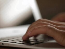 Laptop work Stock Footage