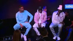 PERFORMANCE - WSTRN, (Akelle Charles, Haile, Louis Rei), at MOBO Awards - Nomination Launch Stock Footage