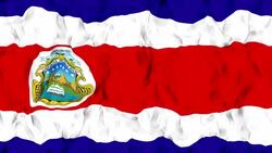 Costa Rica Flag Stock Footage