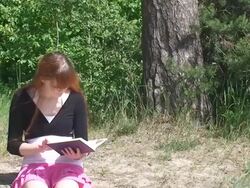 Girl Reading Book Stock Footage