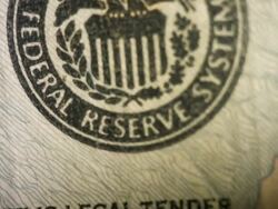 Tilt up past the United States Federal Reserve symbol on the $20 note Stock Footage