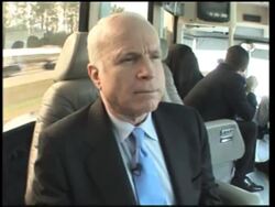 US John McCain on Campaign Bus Part 1 News Clip
