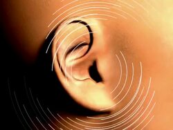Ear hearing waves Stock Footage