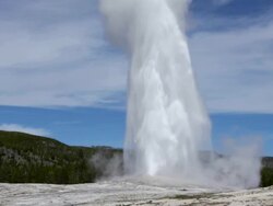 HD video Erupting Old Faithful geyser Yellowstone NP Stock Footage