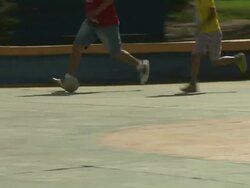 Kids playing football in Sao Paulo News Clip
