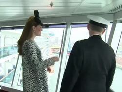 Catherine Duchess of Cambridge on bridge of ship News Clip