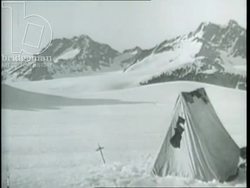 Greenland expedition, 1934, by French explorers - leaving by kayak, dog sledding and camping Stock Footage