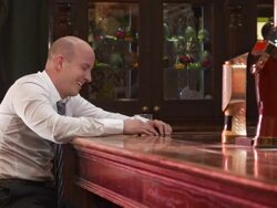 HD DOLLY: Drunk Businessman In Bar Stock Footage