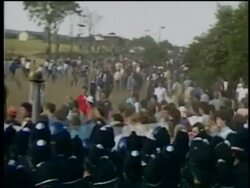 UK Miner's Strike - Battle of Orgreave Stock Footage