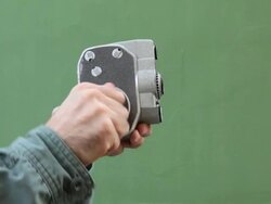 Old Fashioned Videographer Stock Footage