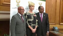 CLEAN :  Actress Charlize Theron in SAfrica News Clip