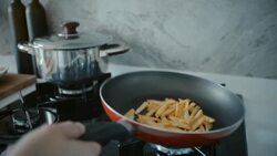 Frying french fries Stock Footage