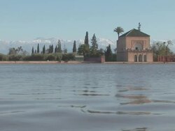 WS View of saadien garden pavilion / Marrakech, Morocco Stock Footage