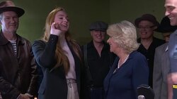 The Duchess of Cornwall touring BBC Radio 2 studios News Clip