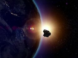 Meteoroid heading for Australia Stock Footage