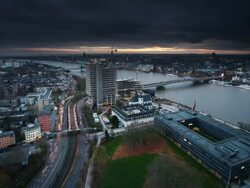 City at Dusk Stock Footage